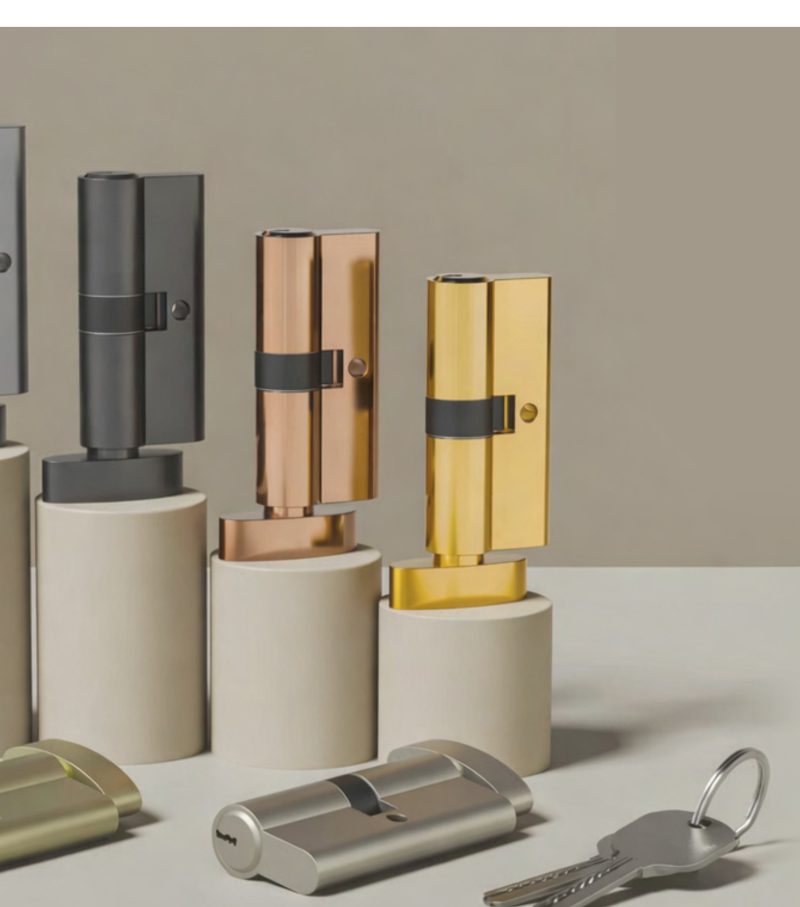 Premium brass cylinder locks in multiple finishes